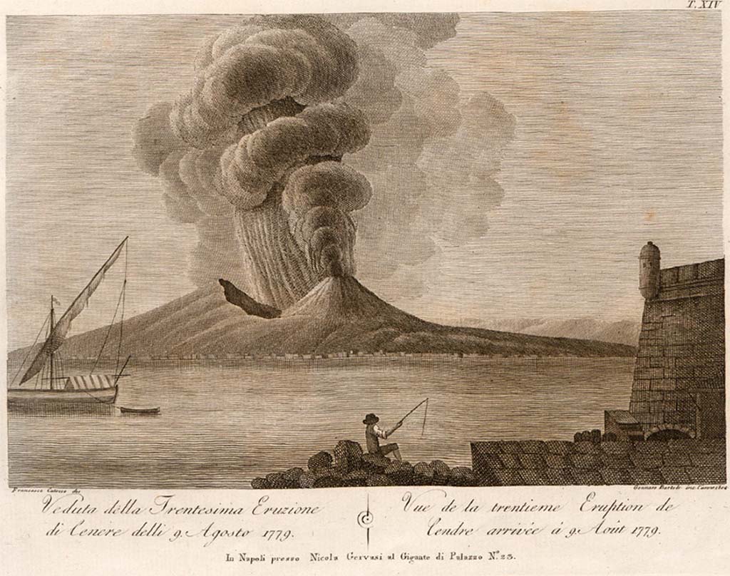 Vesuvius Eruption 9th August 1779 Drawn By Francesco Catozzo And Engraved By Gennaro Bartolo 8948